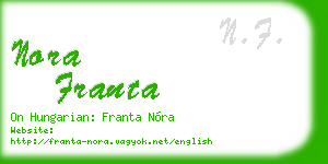 nora franta business card